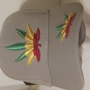 DF Gray Embroidered Baseball Cap. NWT. With Velcro adjustable strap in back.
